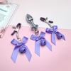 Bowknot Anal Plug & Nipple Clamps with Bells - Cute Flirting Set for Couples