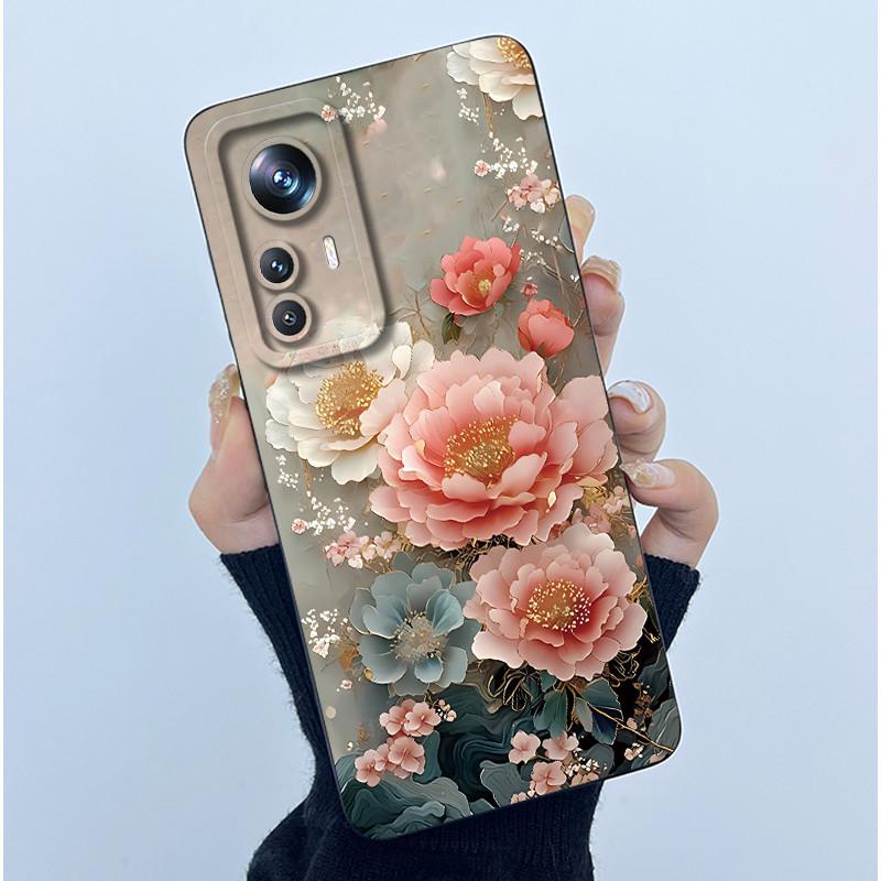 For Xiaomi 12 Lite 12T Phone Case Fashion Simplicity Oil Painting Cover Soft Liquid Silicone Shell For Xiaomi Mi 12T Pro Fundas