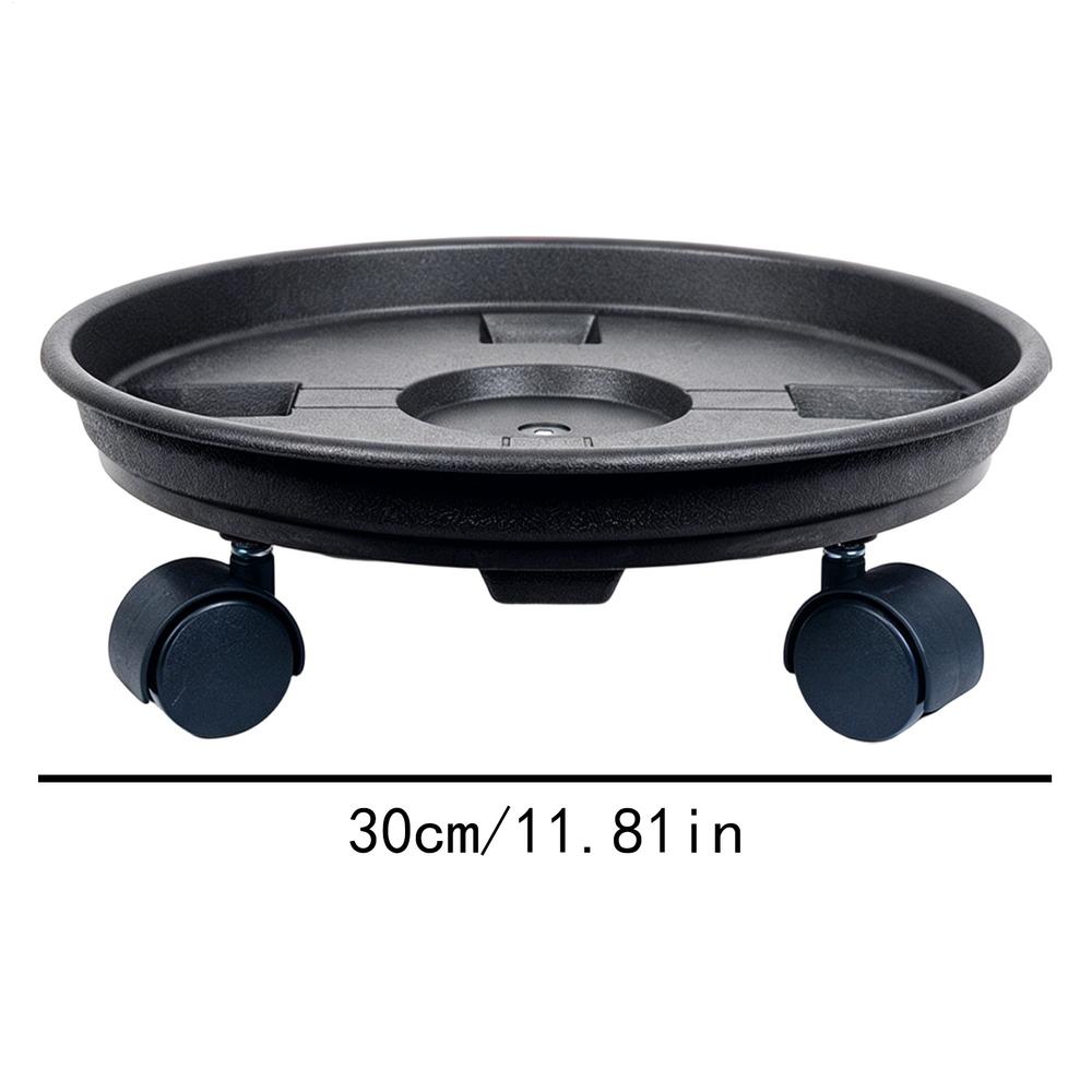 Universal Flower Pot Wheels Round Plastic Tray Heavy Duty Flower Pot Rack Plant Movable Rolling Potted Plant Stand With Rollers