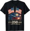 Betsy Ross Flag 250 Years of Freedom T-Shirt Size S-4XL