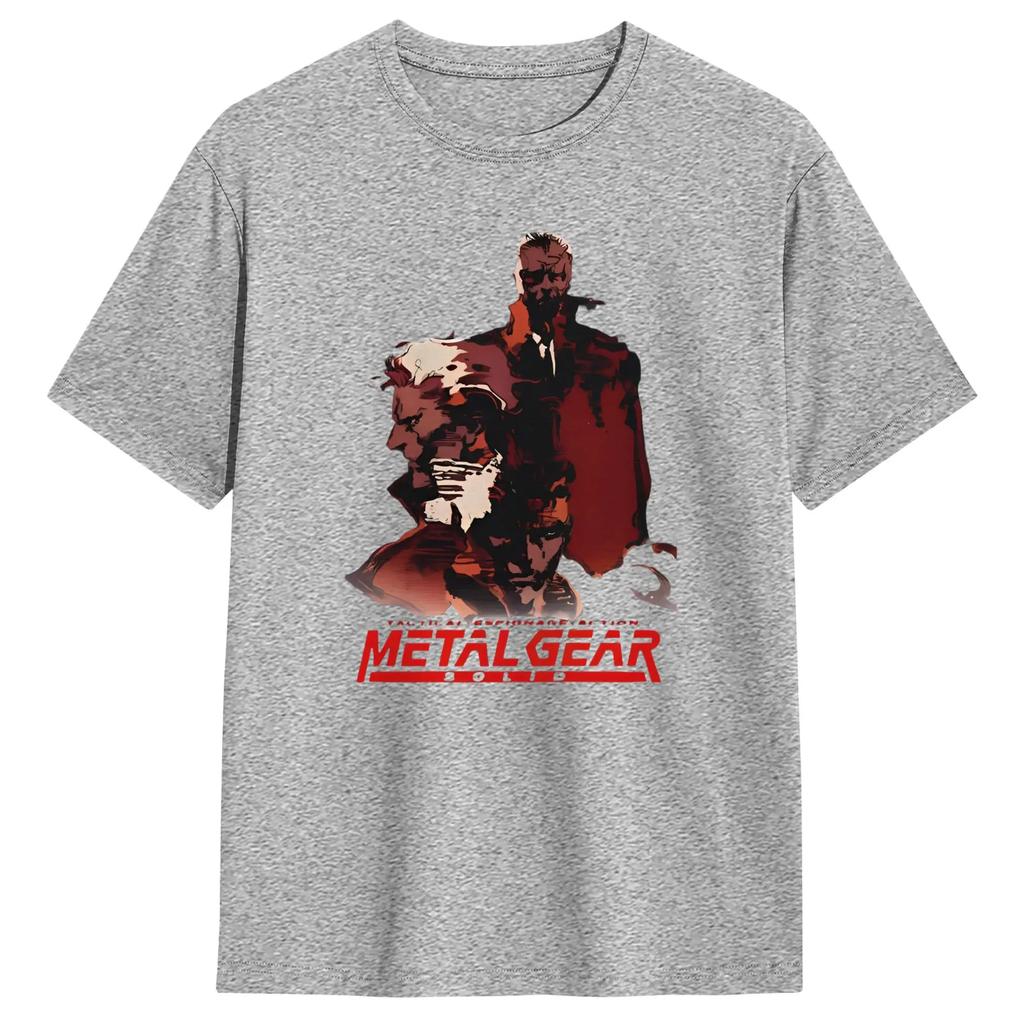 Metal Gear Solid Game MGS Gaming T Shirt Summer T-Shirts Men 100% Cotton O Neck Oversize Clothing Short Sleeve Streetwear Tops