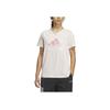 Adidas Printed Letter Casual Straight Round Neck Short Sleeve T-Shirt Women Tops Lotus IM8886