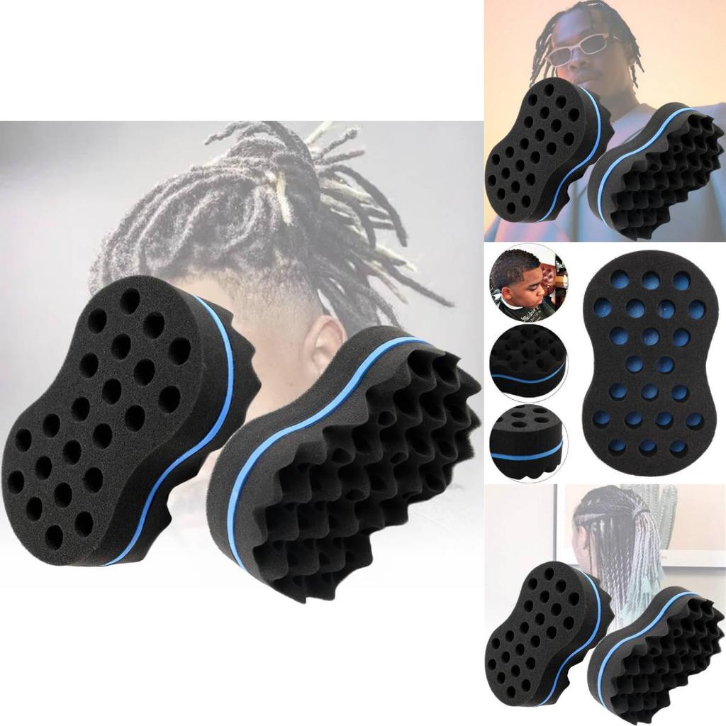 Große doppelseitige Schwammbürste für mühelose schöne blaue Wellenlocken