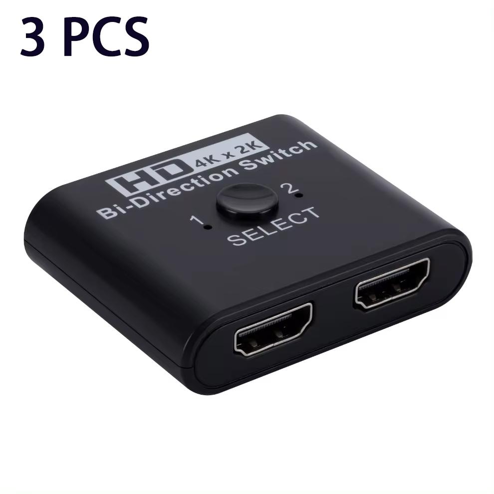 4K X 2K HDTV Switch Bi-Direction 2 Ports HDTV Splitter Switch For Laptop PC PS3/4 TV Box To Monitor TV Projector Adapter