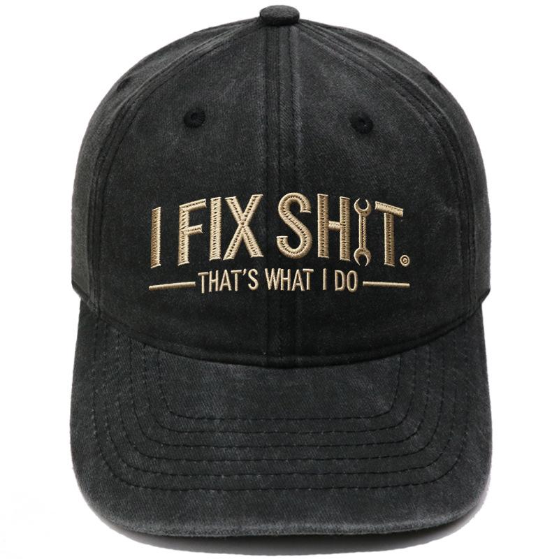 New I FIX embroidered baseball cap washed retro men's and women's leisure outdoor sports duck tongue