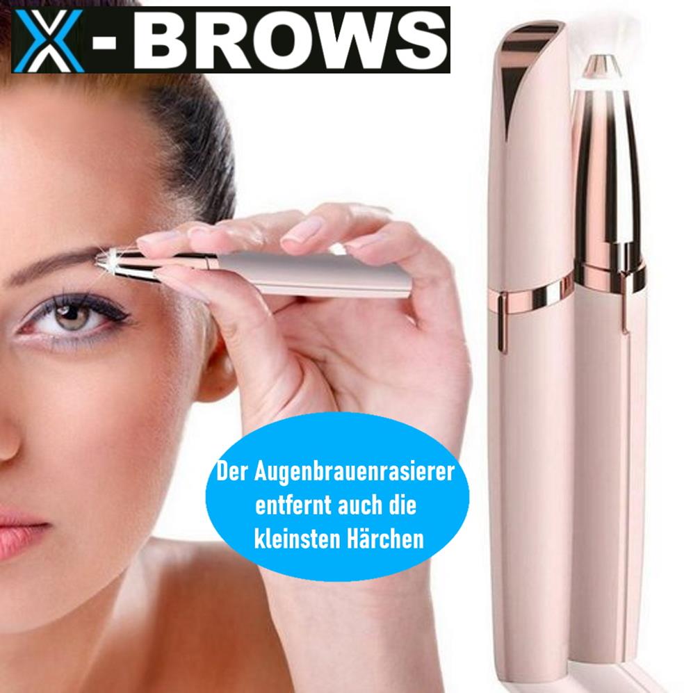 X-BROWS Augenbrauenrasierer Gesichtshaarentferner Augenbrauentrimmer Flawless