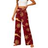 Women's Casual Elastic Waist Straight Leg Pants with Pockets