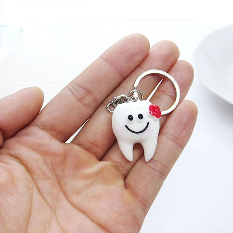Мода 5 шт. зубные зубы форма модель имитация зуба брелок мультфильм прекрасный подарок — фото 7