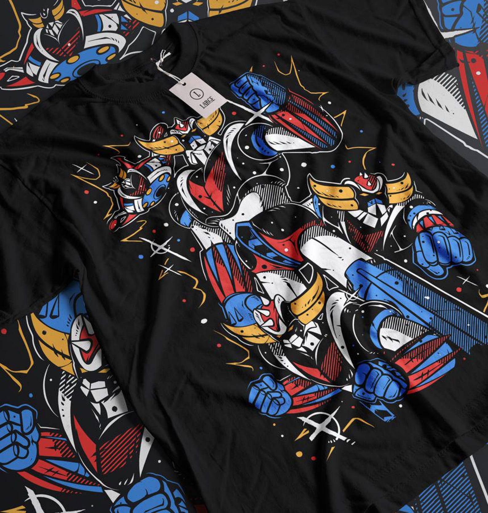 Grendizer T shirt | Classic anime unisex T shirt, anime fanart, ufo robot tee, grendizer tee, classic anime T shirt, goldrake tee S
