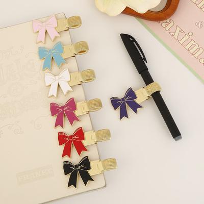 Metal Pen Clip Retro Paper Fix Clips Cute Notebook Clip  School