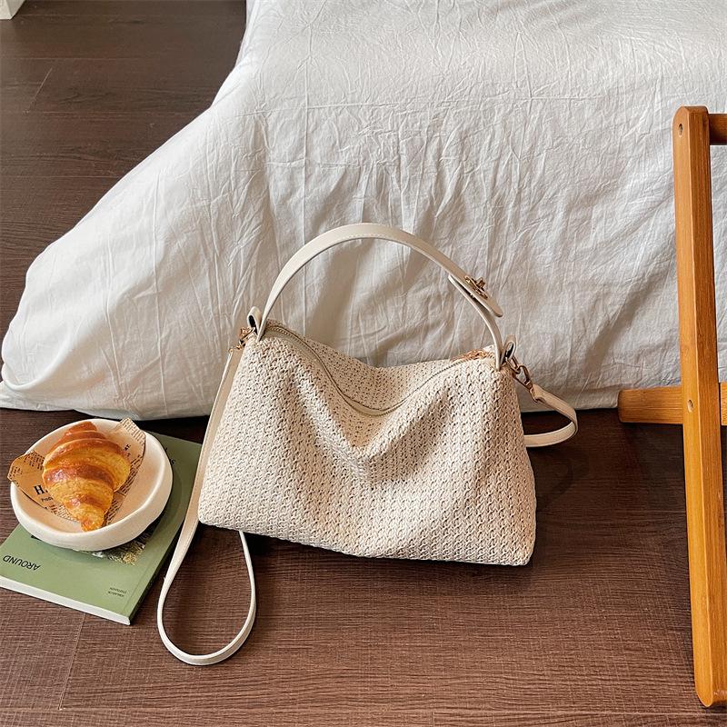 2026 Summer Straw Woven Underarm Bag: Casual Single Shoulder Beach Tote