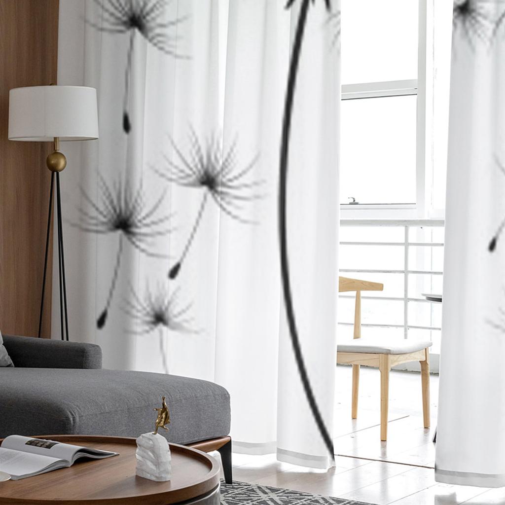 Grafický Kresba Padáku Pampelišky Průsvitné Záclony pro Obývací Pokoj Tyl Okenní Záclona Ložnice Kuchyň Závoj Závěsy