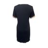 Women Summer Short Sleeve Lacework V Neck Solid Color One Piece Dress