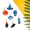 Halloween Earrings Combination Earrings Mold Halloween Pumpkin Silicone Mold Home Decoration Mold Suitable for Women