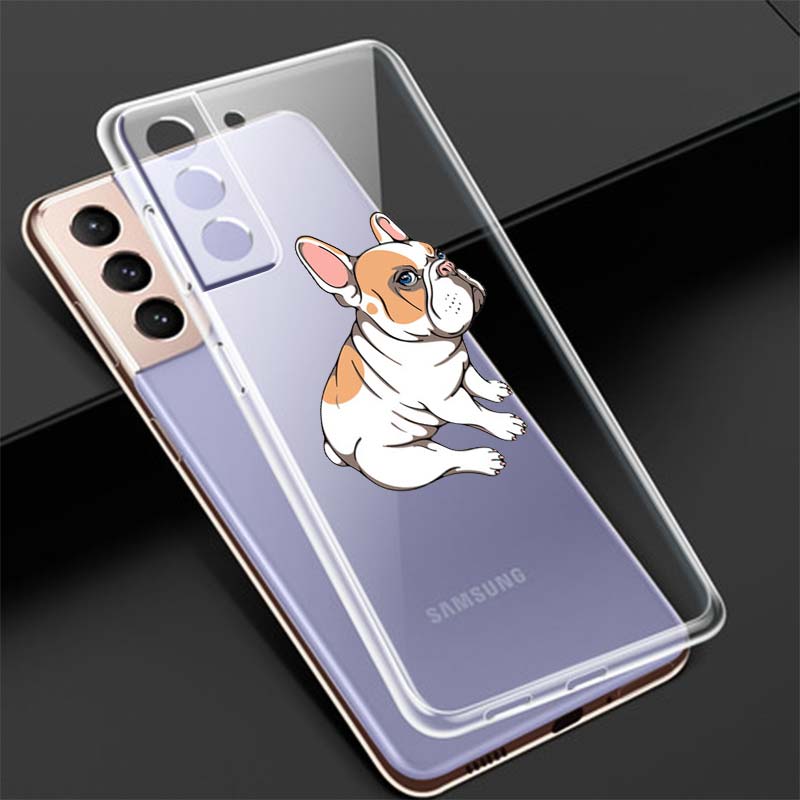 

Милый тигровый французский щенок силиконовый чехол для Samsung Galaxy S22 S21 S20 FE Ultra S10 S10E Lite S9 Plus прозрачный чехол для телефона Samsung S9 Plus