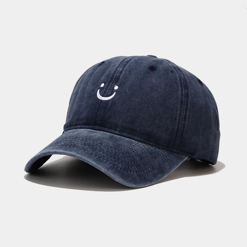 Emoji Face Washable Cotton Baseball Cap With Sun Protection For Casual Men Women