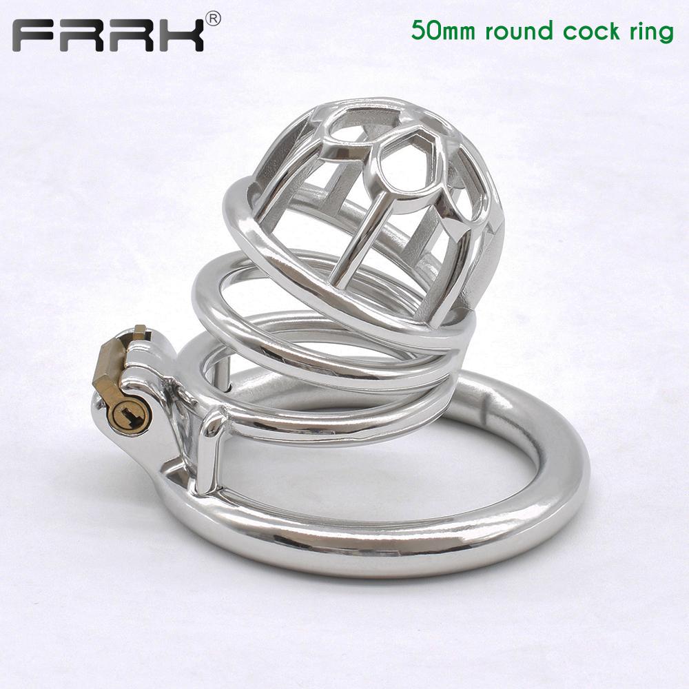 BDSM Sex Toys for Men Stainless Steel Male Chastity Device Metal Cock Cage Tease Bondage Belts Erect Orgasm Erotic Cock Rings