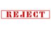 Printtoo Reject Self Inking Rubber Stamp Pre-Inked Office Stamp- Home Office Business Stationery, Black- 42 X 9