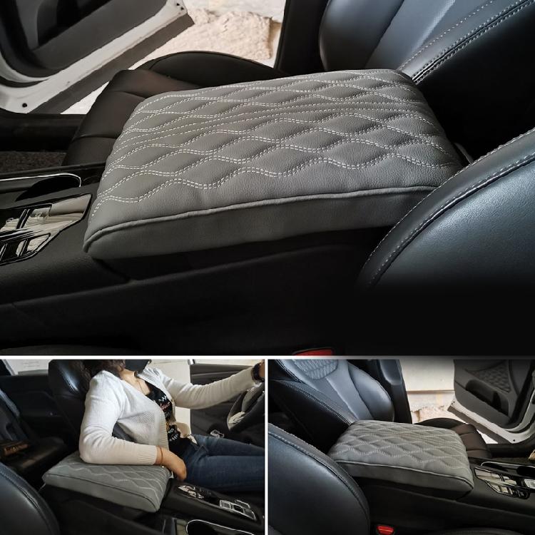 Auto-Aufbewahrungsbox Abdeckung Polster Welle Stickerei Mittelkonsolenbox Armlehnen Schutz