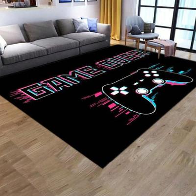 Gaming Rug for Boys Bedroom and Living Room 3D Game Play Area Rug with Anti-Slip for Gamer's Play Area and Game Room Room Decor