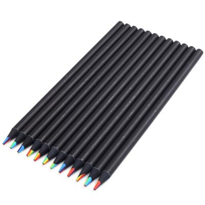 12Pcs Rainbow Colored Pencils, Coloring Pencils 7 Color In 1 Pencils for Children Student Coloring Book, Scrapbooking