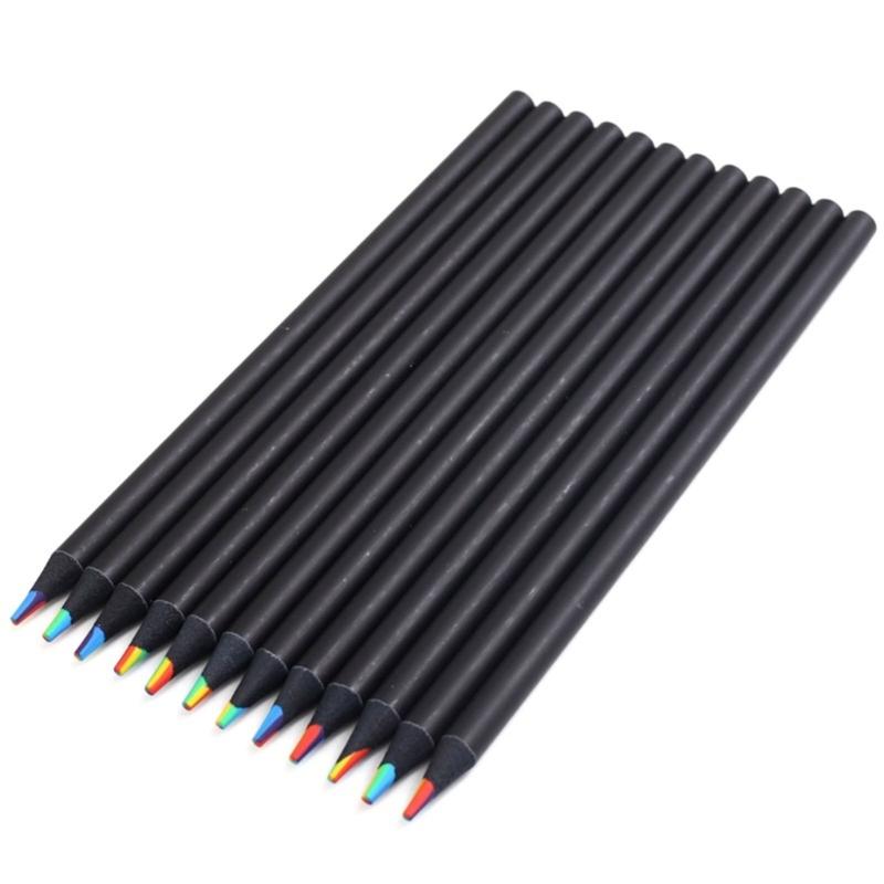 

12Pcs Rainbow Colored Pencils, Coloring Pencils 7 Color in 1 Pencils for Children Student Coloring Book, Scrapbooking 1