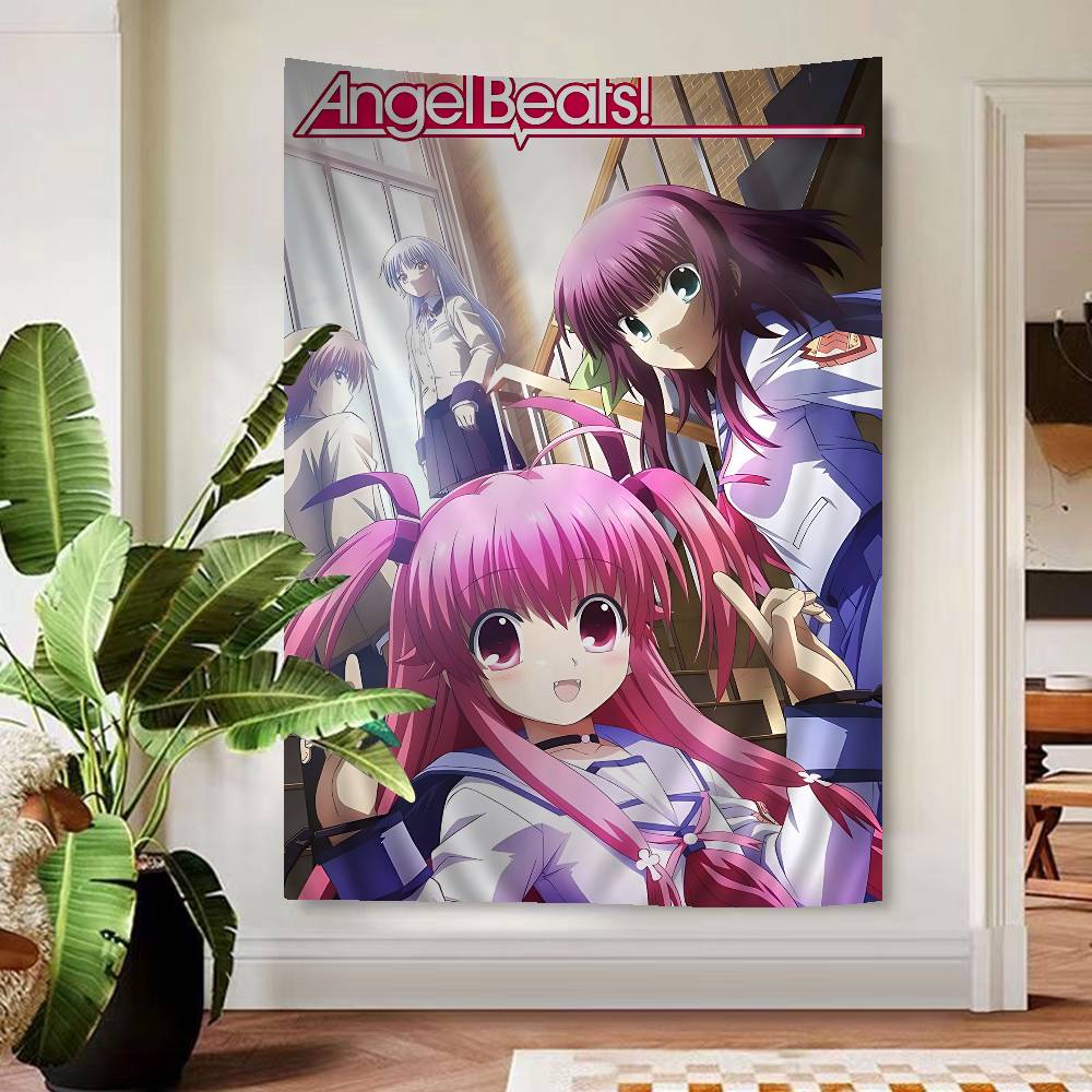 Angel Beats Kreslený Anime Gobelín Japonské Umění Nástěnná Dekorace Domácí Dekor