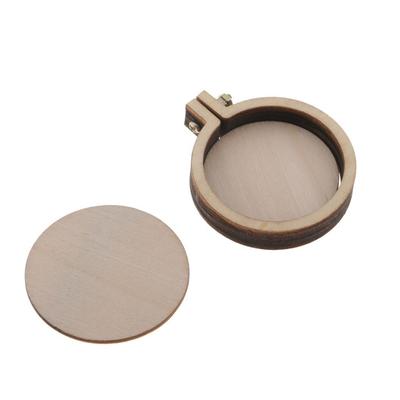 Colgante de Mini Bastidor de Bordado de Madera Marco Redondo Manualidad DIY Accesorio de Punto de Cruz Joyería Bordado para Artes y Regalos