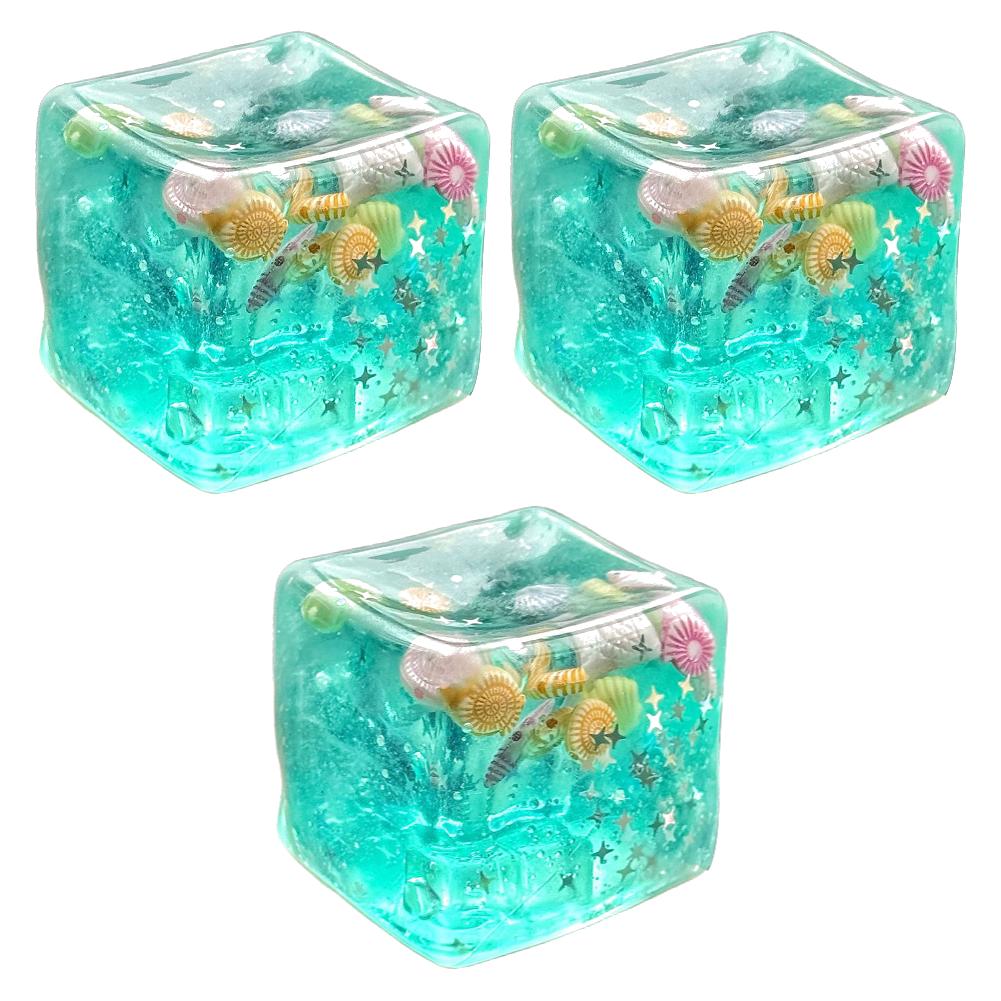 Taba Squishy Ocean Stress Balls Realistic Sea Salt Ice Cube Squeeze Toy Soft Slow Rise Ocean Sensory Toy for Adult Stress Relief