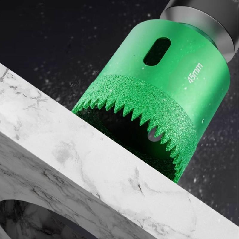 Multipurpose Tile Drill Bit Serrated Edges Serrated Dry Drilling Hole Opener Effortlessly Drilling into Ceramic Glass
