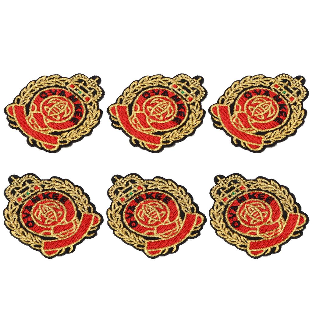 6 stuks Patches Modieuze Badge Stijl Stof Sticker DIY Accessoires voor Hoeden Rugzakken