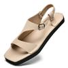 Men's 2025 Cross-Strap Thong Sandals - Large Size, Flat Bottom Flip-Flops
