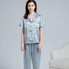 Women's Long Sleeve Silk Pajama Set - 100% Mulberry, Versatile for Spring/Summer, Indoor/Outdoor Wear