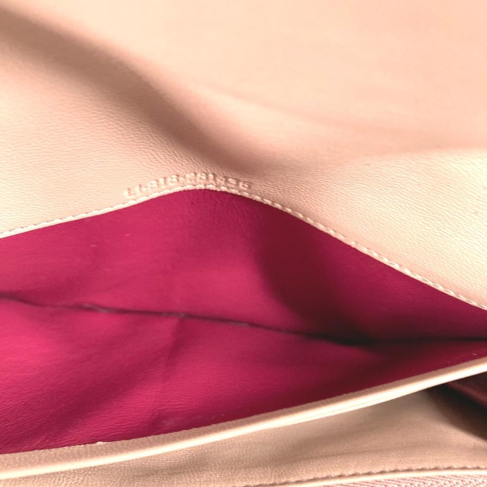 BVLGARI Bulgari Bulgari Logo Clip Bi-fold flap Long Wallet Leather Red