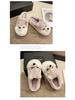 Winter Cartoon Squirrel Cotton Slippers - Fashionable Home Slippers for Students