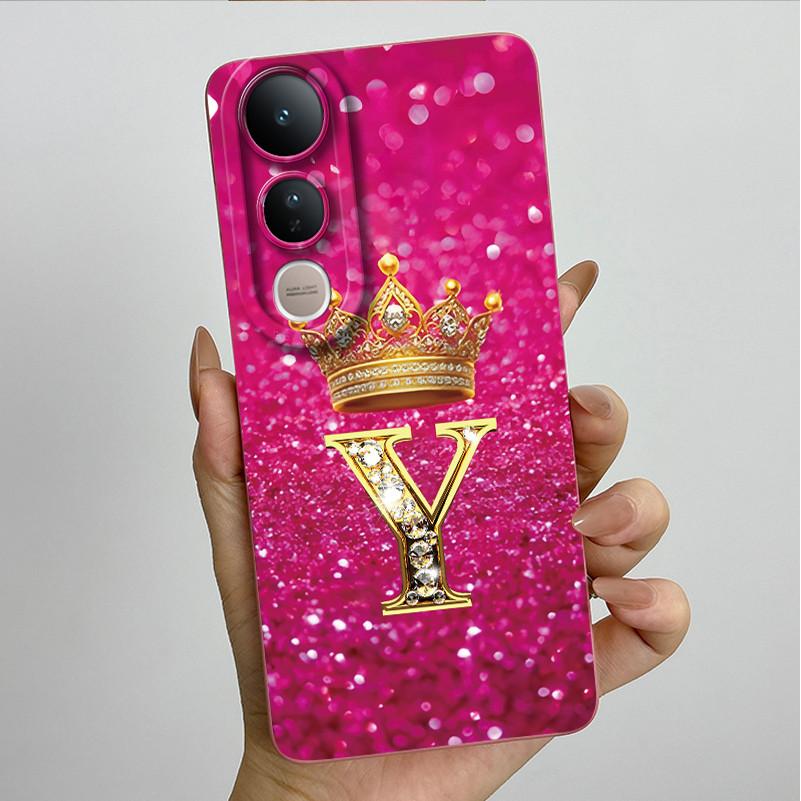 For Vivo V50 Lite 5G Case Luxury Letters Couple Silicone Soft Phone Cases For Vivo V50 V50Lite 5G Camera Protection Back Cover
