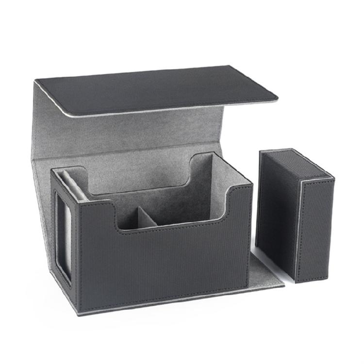 PU Card Deck Box with Dice Tray Game Card Collectors Scratch Resistant Card Storage Case Game Card Carrying Organizers