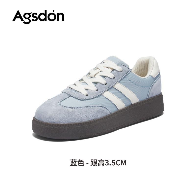 Dexun shoes women's new spring retro blue platform sports board shoes are huge and trendy