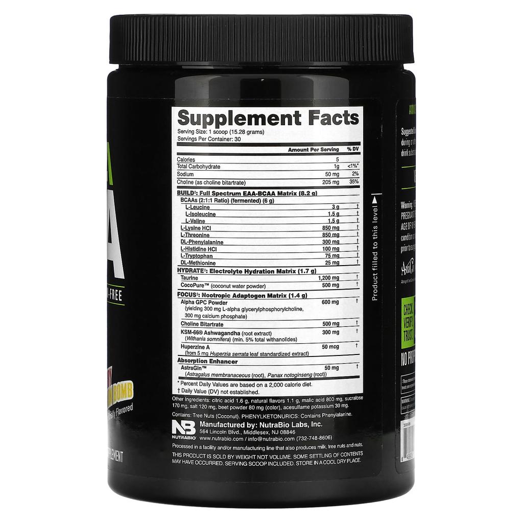 NutraBio, Alpha EAA, Strawberry Lemon Balm, 1 lb (458 g)