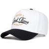 Unisex GOOD TIME Letter Embroidery Baseball Caps Outdoor Adjustable Spring and Autumn Casual Sunscreen Hat