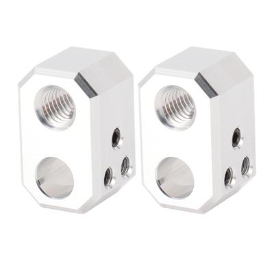 2pcs 3D Printer Hotend Heater Block Professional Aluminum Heater Block for Prusa I3 MK4 for