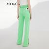 MO&Co. Women's Heart Logo Drawstring Slit Wide-Leg Sweatpants