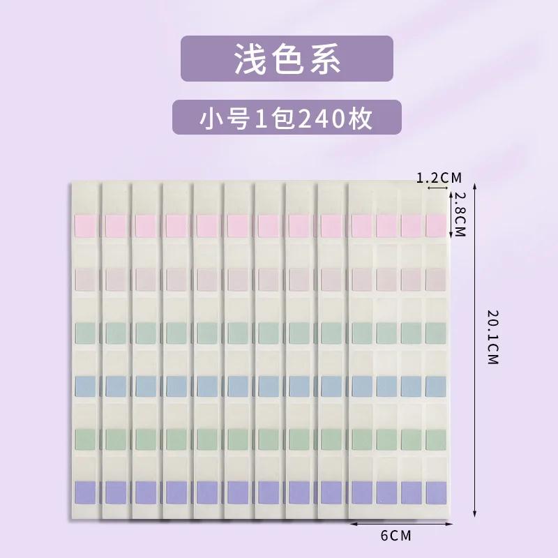 Morandi Color Index Label Stickers for Books Notebook Page Mark Label Solid Color Sticky Note Pad Stationery Journal Supplies