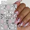 New nail art stickers Halloween pink love spider web mummy bandage love ghost nail stickers