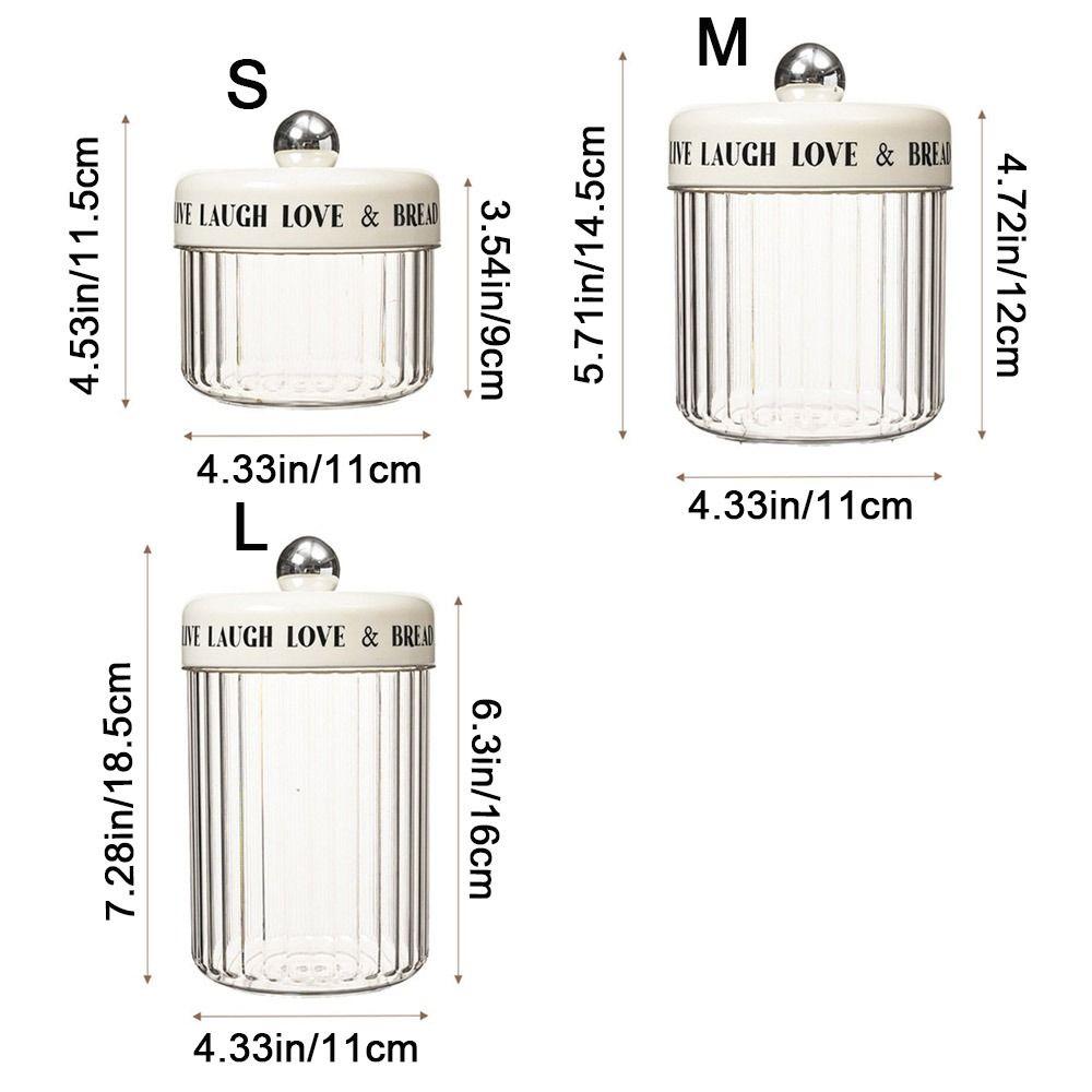 Sealed Plastic Grain Storage Organizer Round Tea Storage Jars Dry Goods Storage Boxes Beans