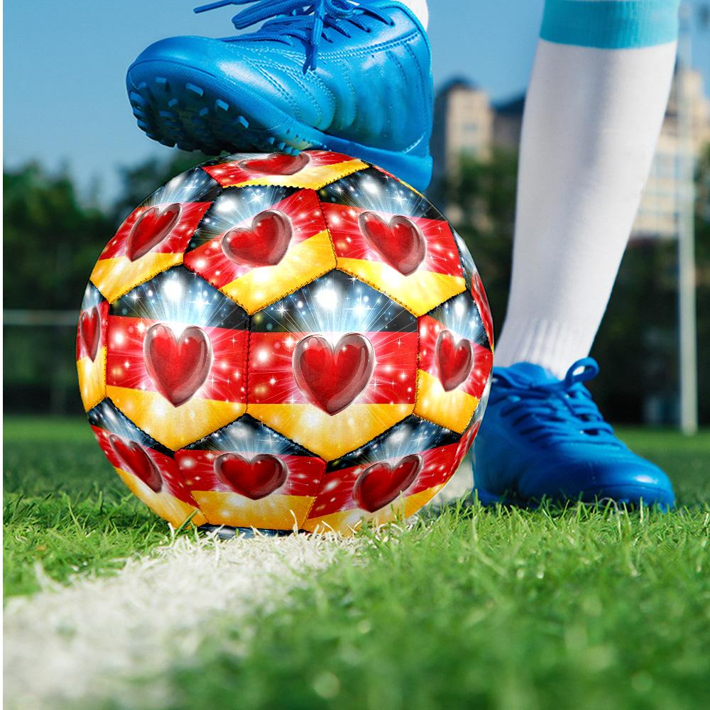 Deutsche Fußballnationalmannschaft Thema Fußball Größe 5 Fußball Weiche Haptik Professioneller Trainingsfußball für Outdoor-Sportarten