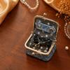 Square Leather Jewelry Bag Leopard Print Small Item Bag Elegant Kiss Lock Coin Purse  Ring