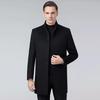 High-Quality Men's Double-Faced Wool Coat with Down Liner: Autumn/Winter Business Casual Stand Collar
