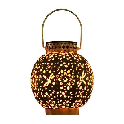 Outdoor Solar Garden Light Hollowed Out Shadow Lantern Hanging Solar Powered Lamp Garden Landscape