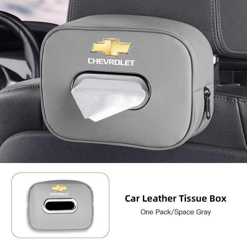New Soft Leather Car Tissue Box Sun Visor Hanging Paper Towel Holder Storage Bag For Chevrolet Spark Captiva Cruze Z71 Sail Aveo
